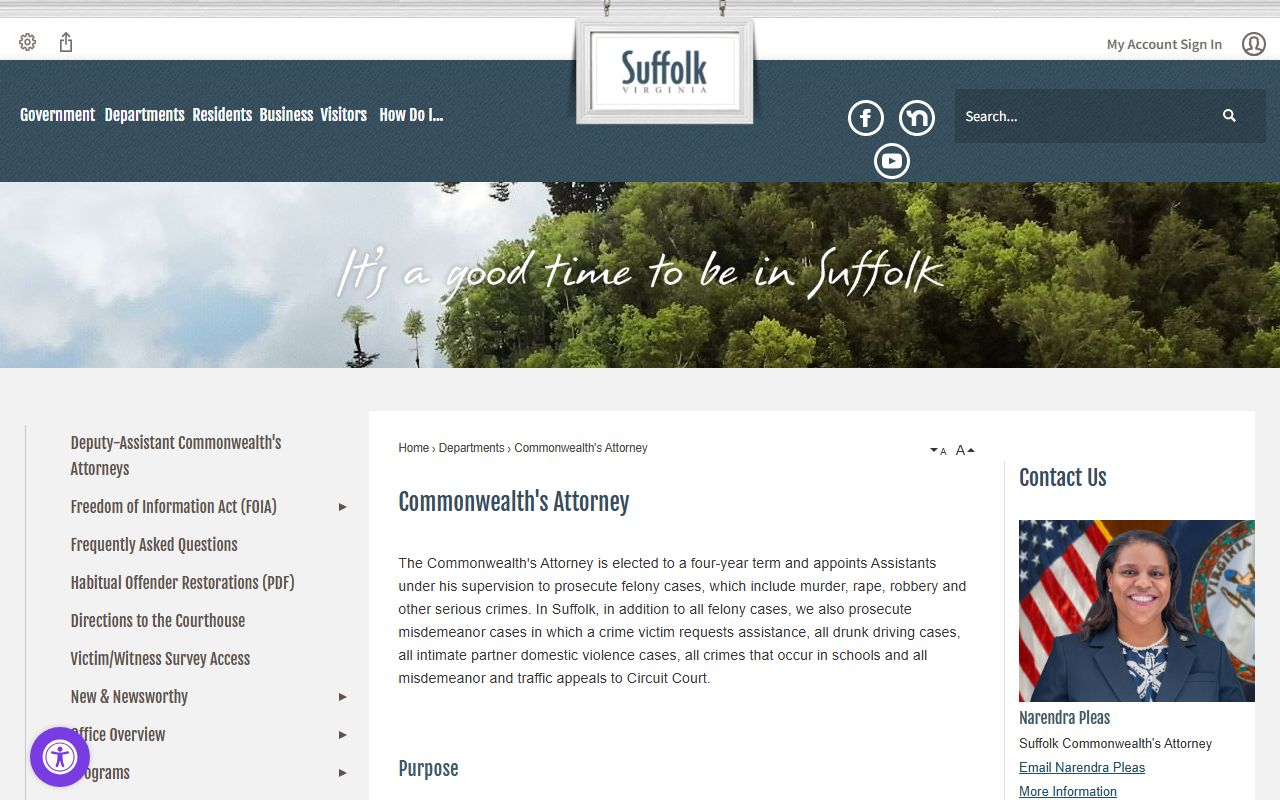 Suffolk Commonwealth's Attorney office for court records after arrest