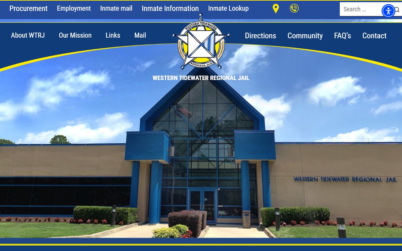 Western Tidewater Regional Jail source for Suffolk County inmate population records